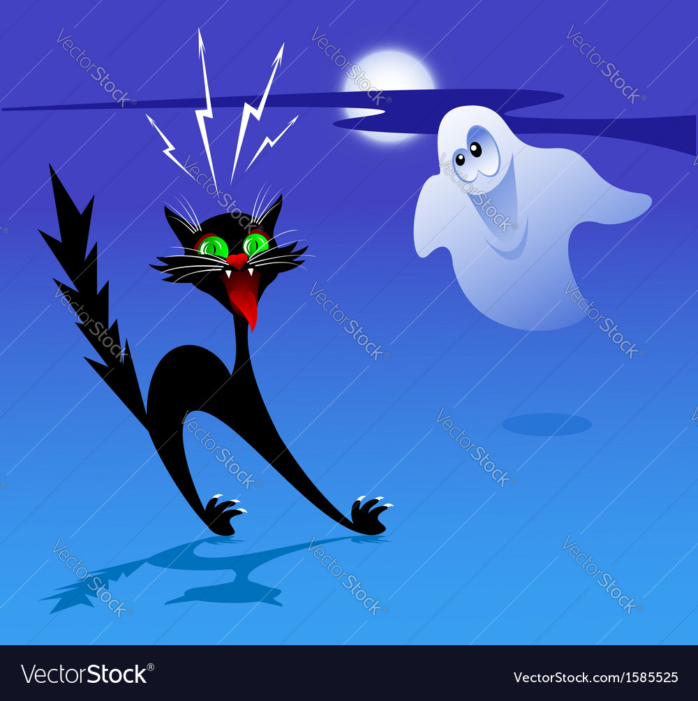 Cat and ghost