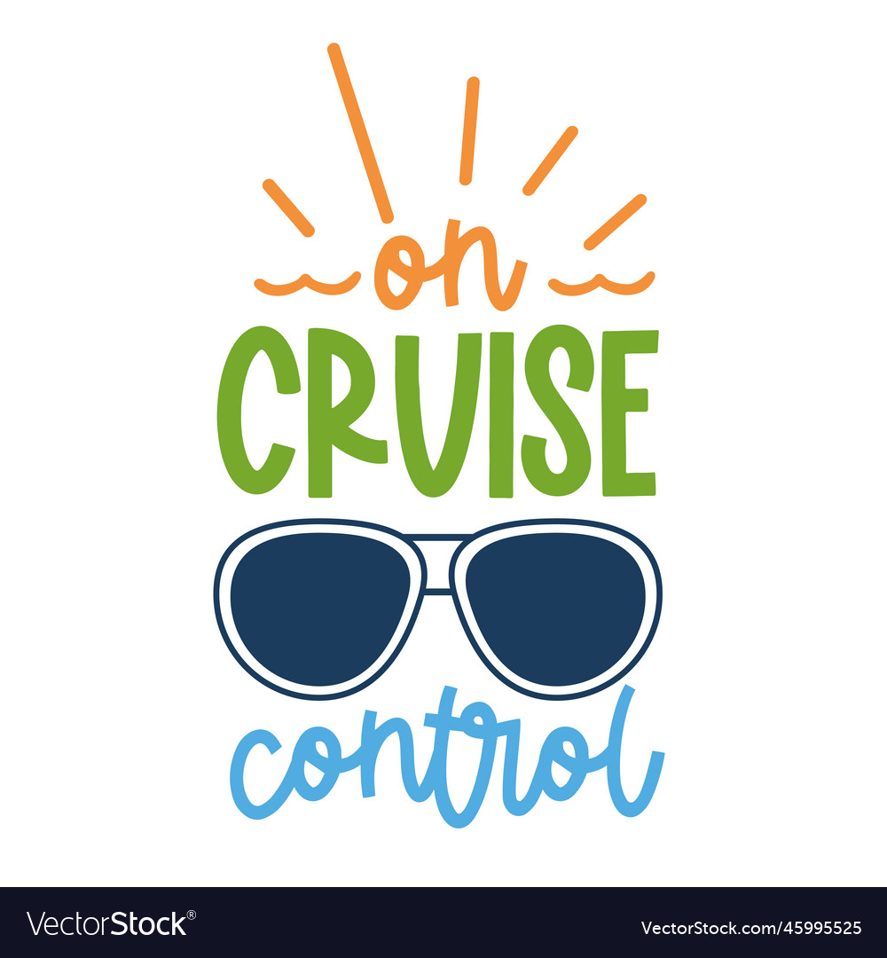 Cruise lettering for greeting card design