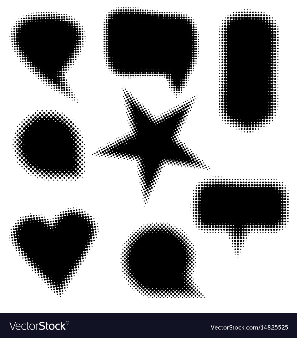 Halftone set design elements