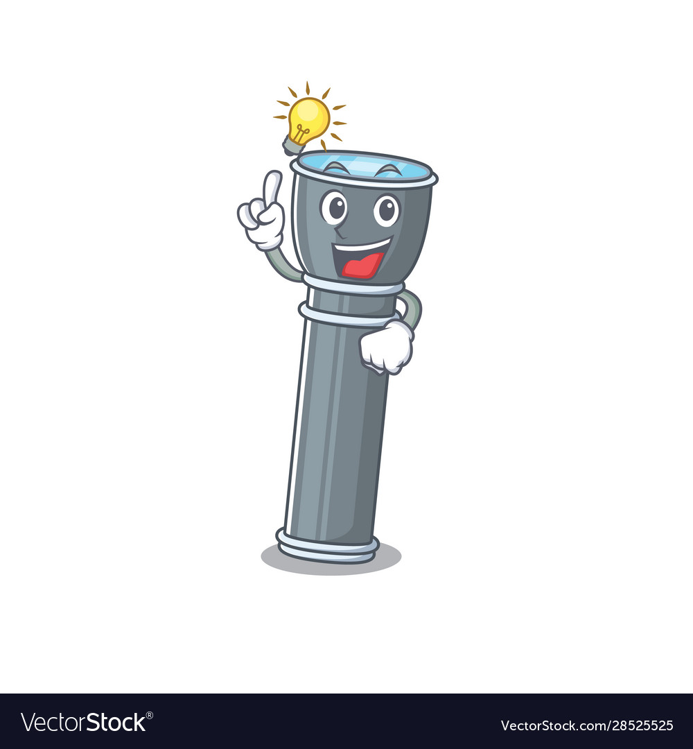 Have an idea flashlight scroll cartoon character