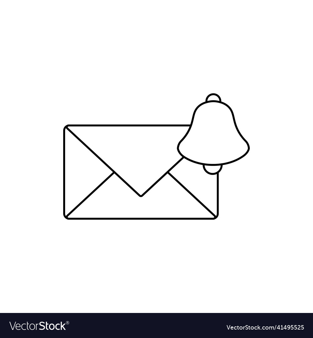Messages notification line art icon template vector image Messages notification line art icon template