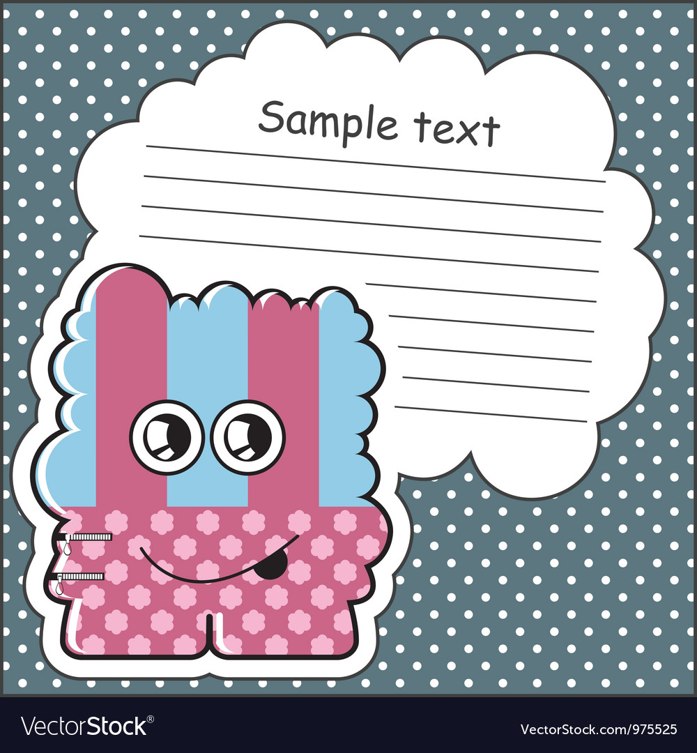Monster with message cloud