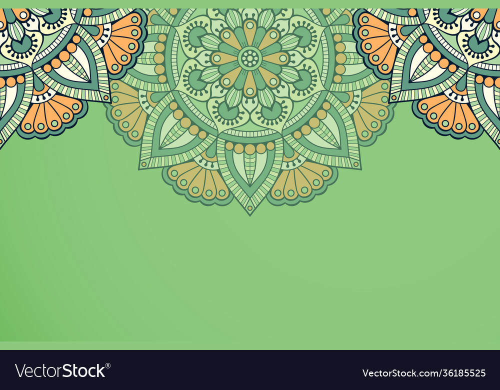 Ornament invitation card with mandala Royalty Free Vector