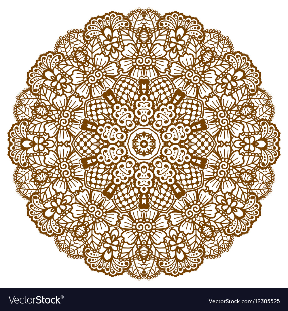 Round brown mandala