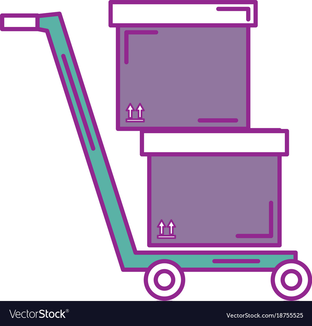 Storage cart with boxes