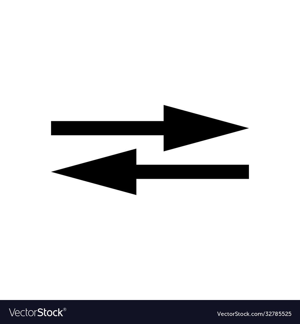 Two arrows are pointing in opposite direction Vector Image