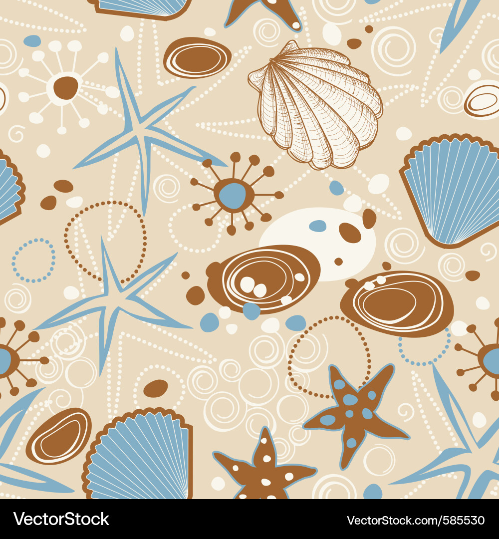 Beach seamless Royalty Free Vector Image - VectorStock