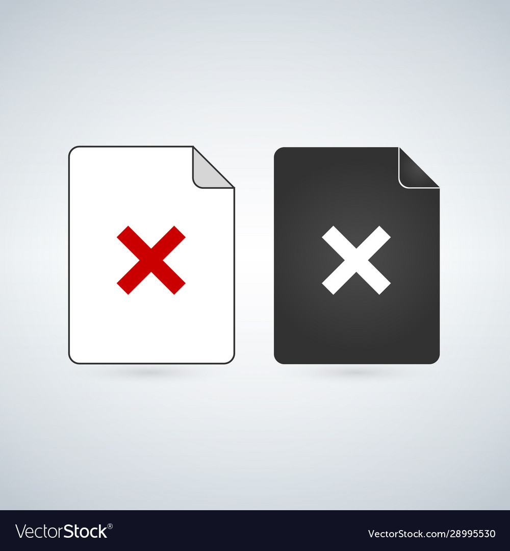 Delete or remove document file icon flat sign