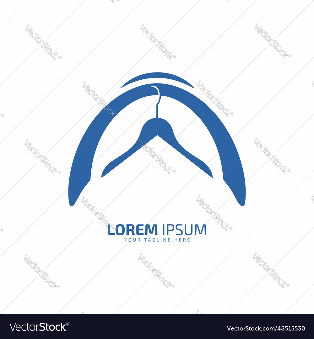 Fashion business logo template design hanger vector image Fashion business logo template design hanger