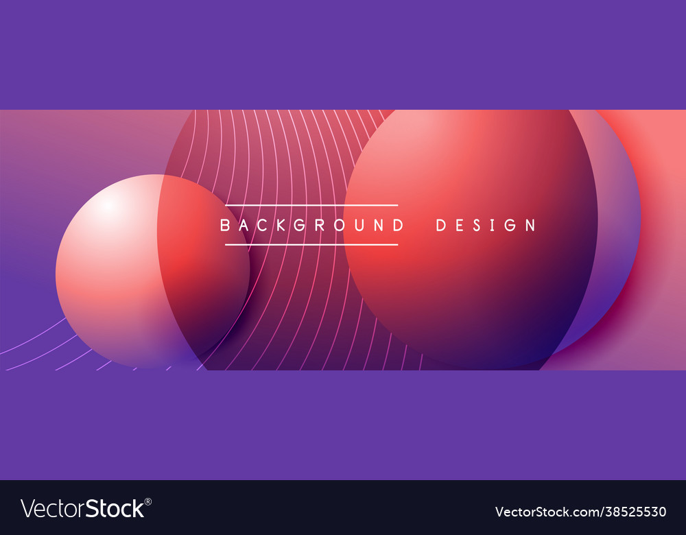 Gradient circles with shadows techno vector image Gradient circles with shadows techno