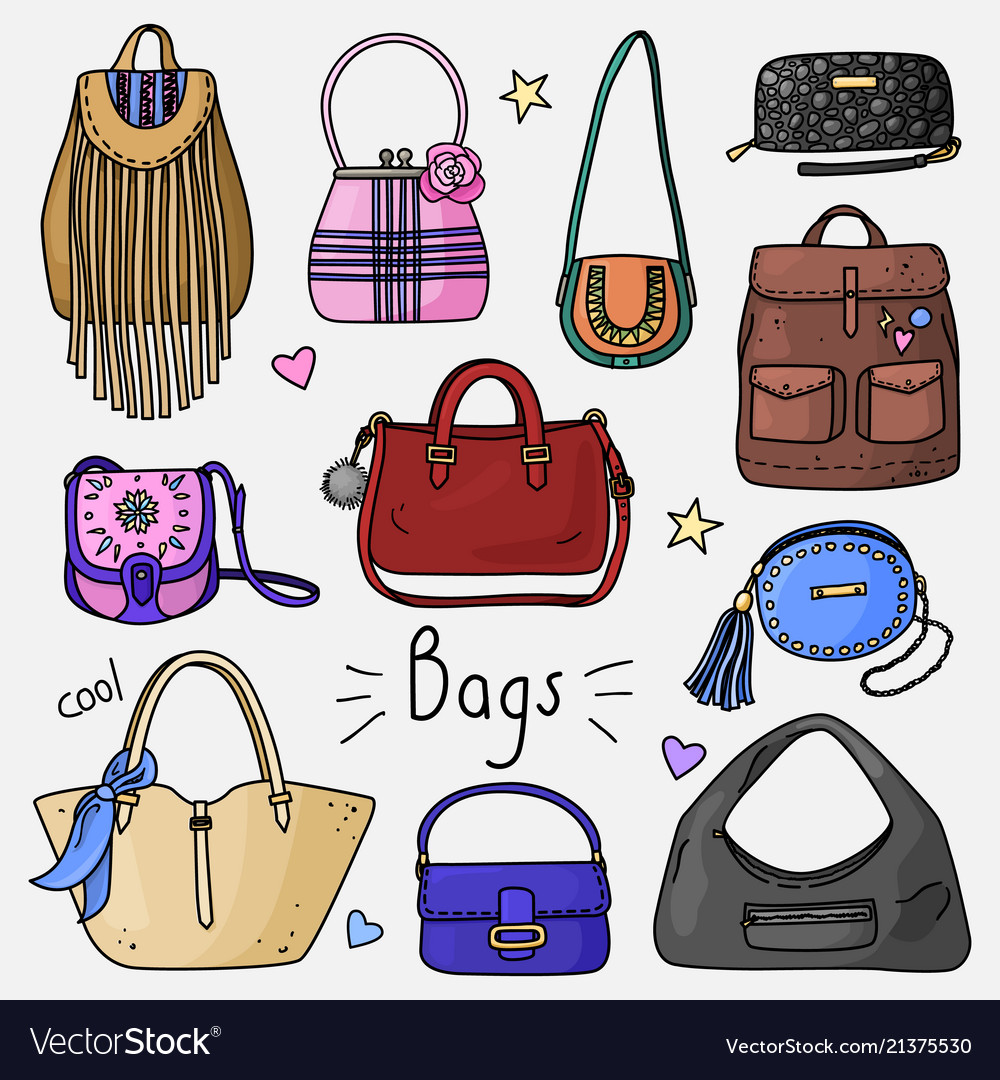 Hand Drawn Damen Taschen & Zubehör