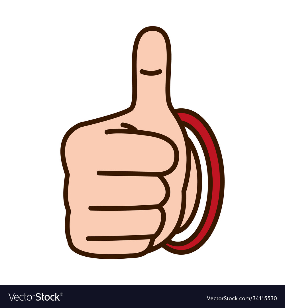 Hand gesture with good expression line and fill