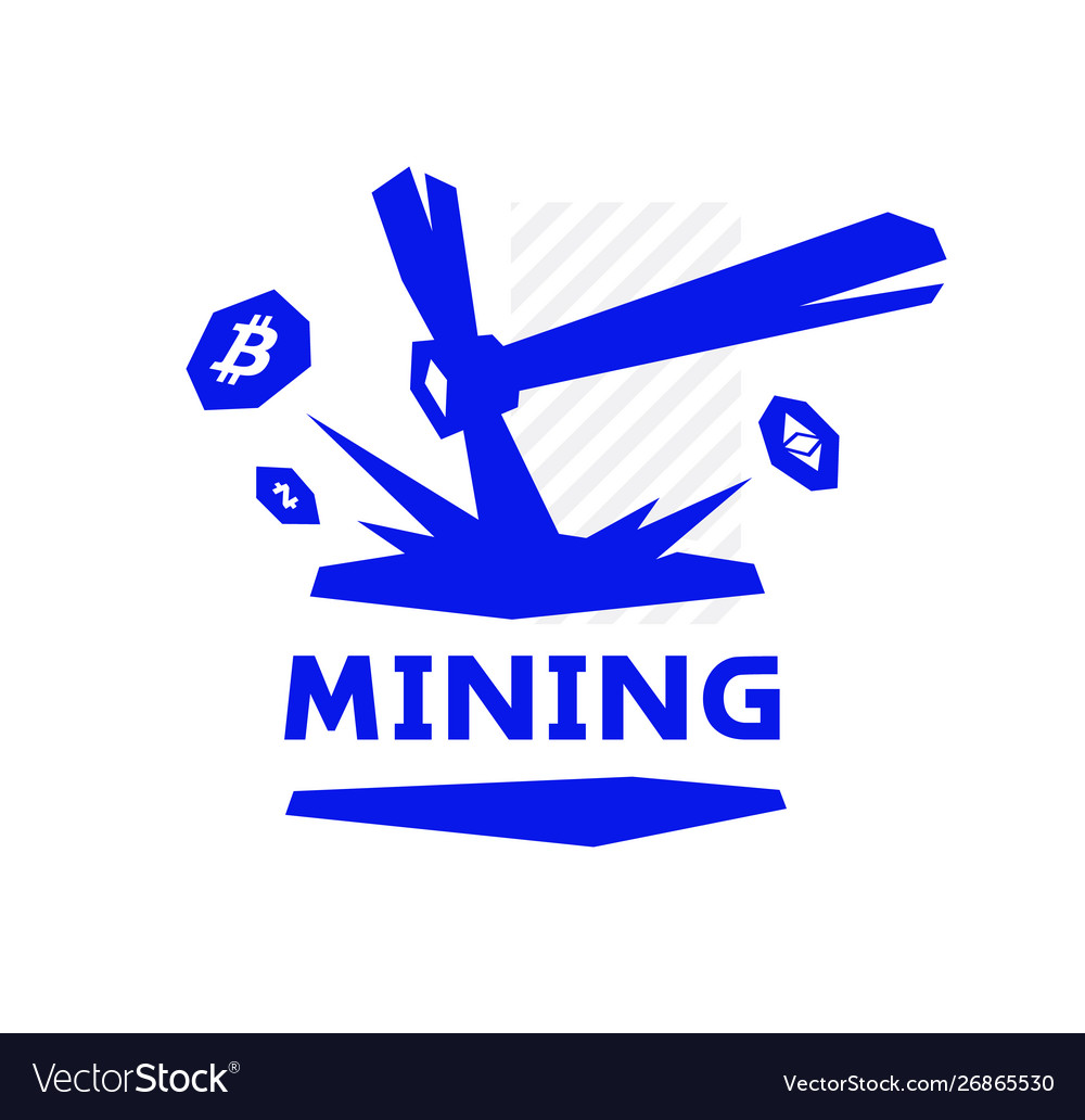 Mining Logo Bitcoin Metall Pickax