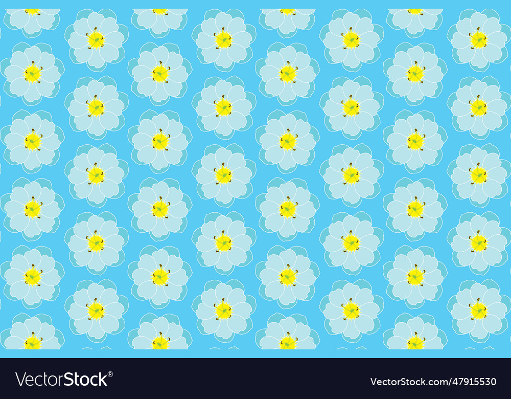 Pattern of the forget me not flower on blue