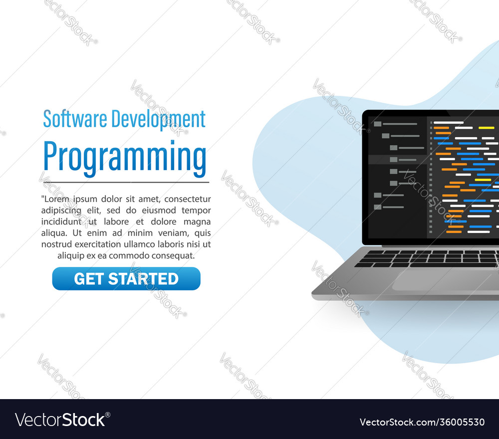 Programming coding great design for any purposes vector image Programming coding great design for any purposes