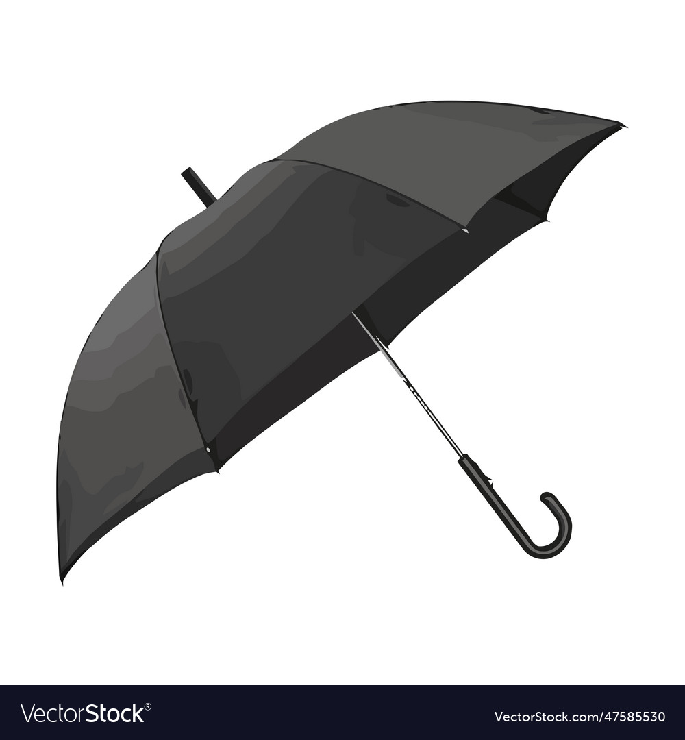 Raindrop with umbrella handle below
