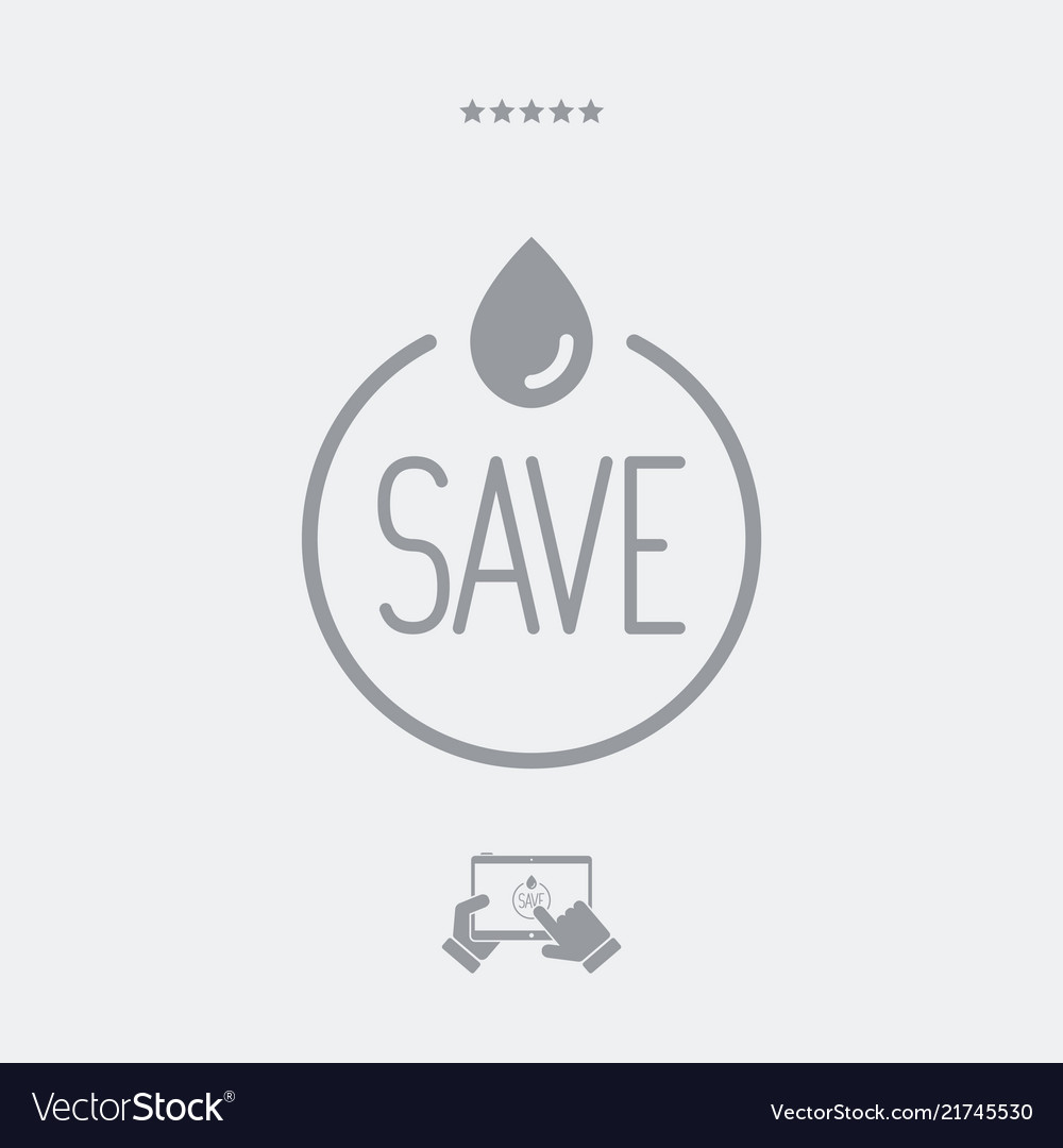 Saving nature symbol - web icon