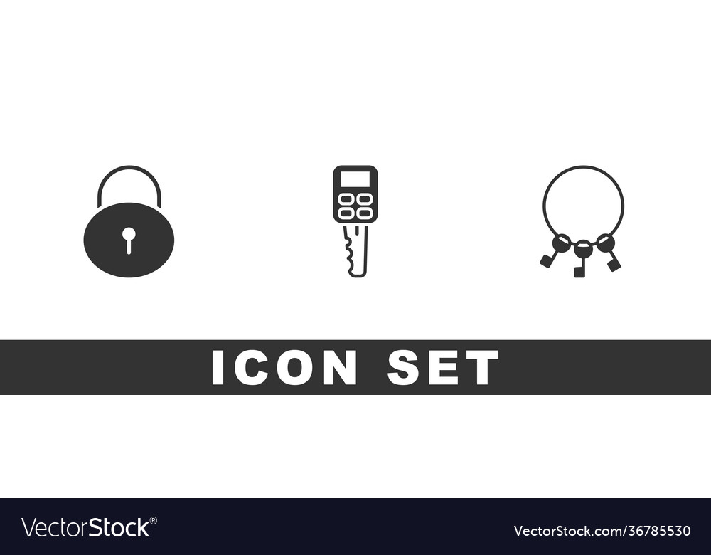 Set lock car key with remote and bunch keys