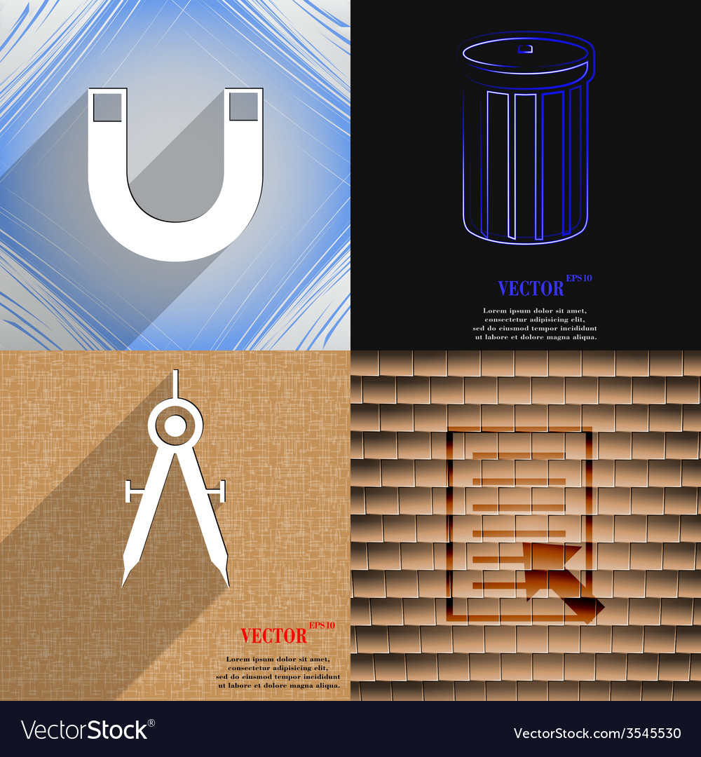 Set of abstract backgrounds with different web