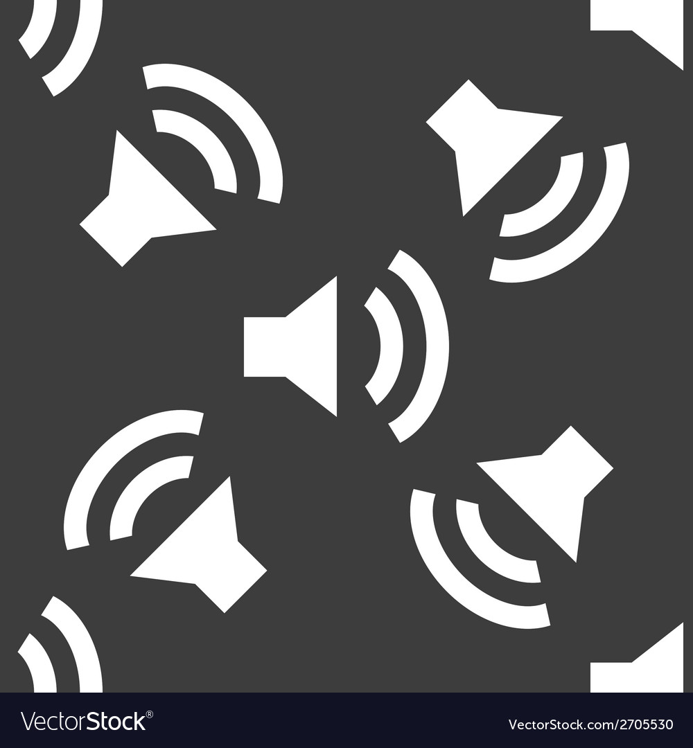Speaker web icon flat design seamless pattern