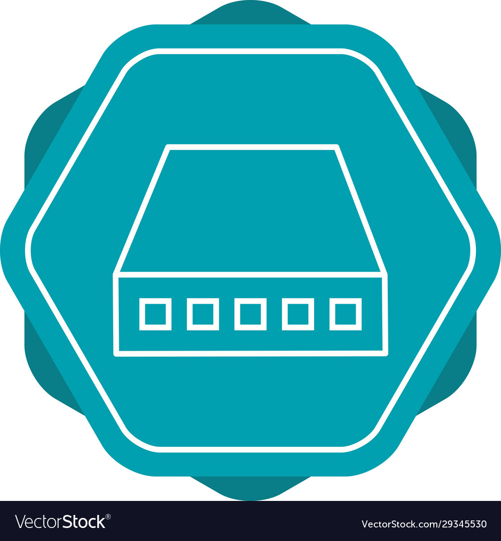 Unique network switch line icon