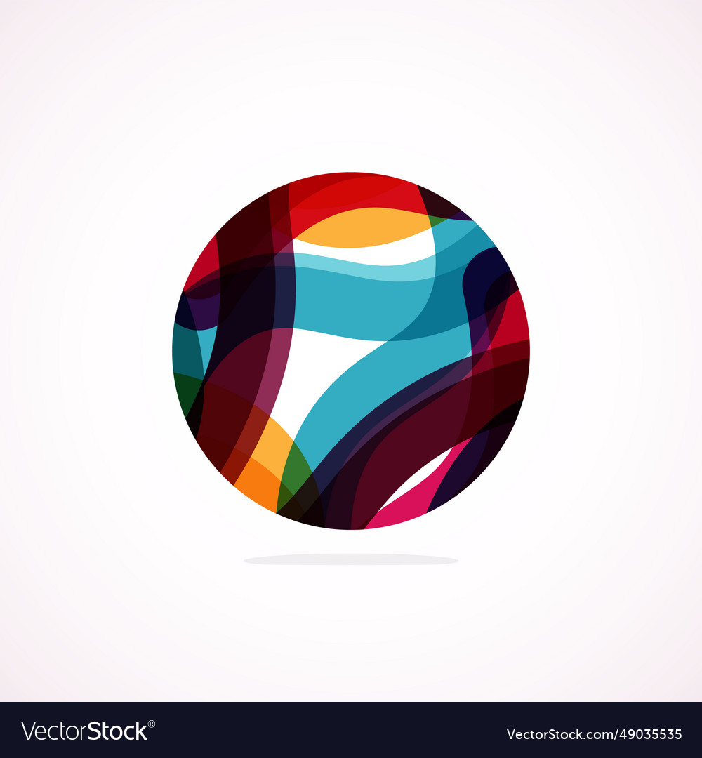 Abstract circle logo - minimalist emblem timeless Vector Image