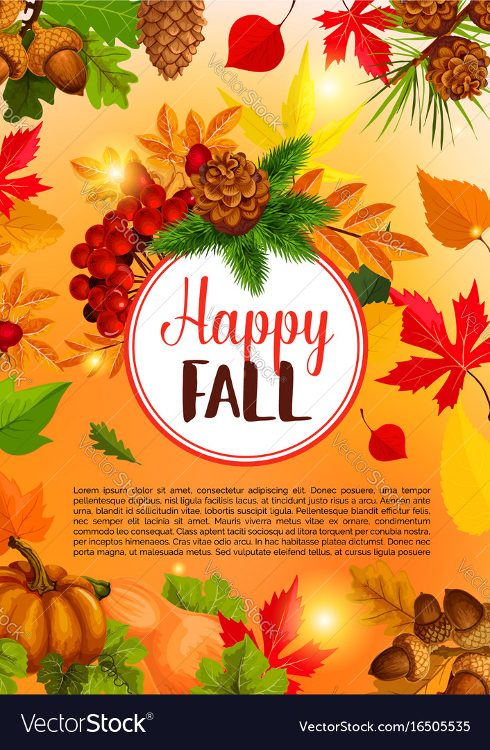 Autumn season and thanksgiving day banner design Vector Image