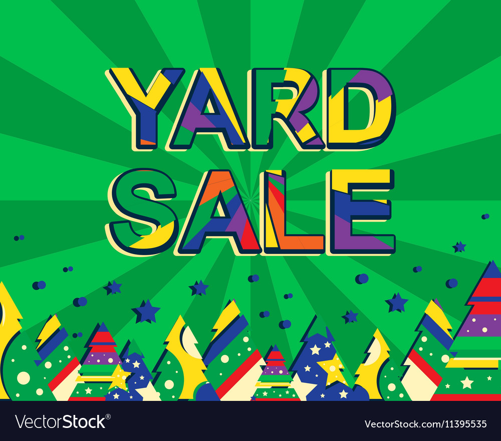 Big winter sale poster with yard text