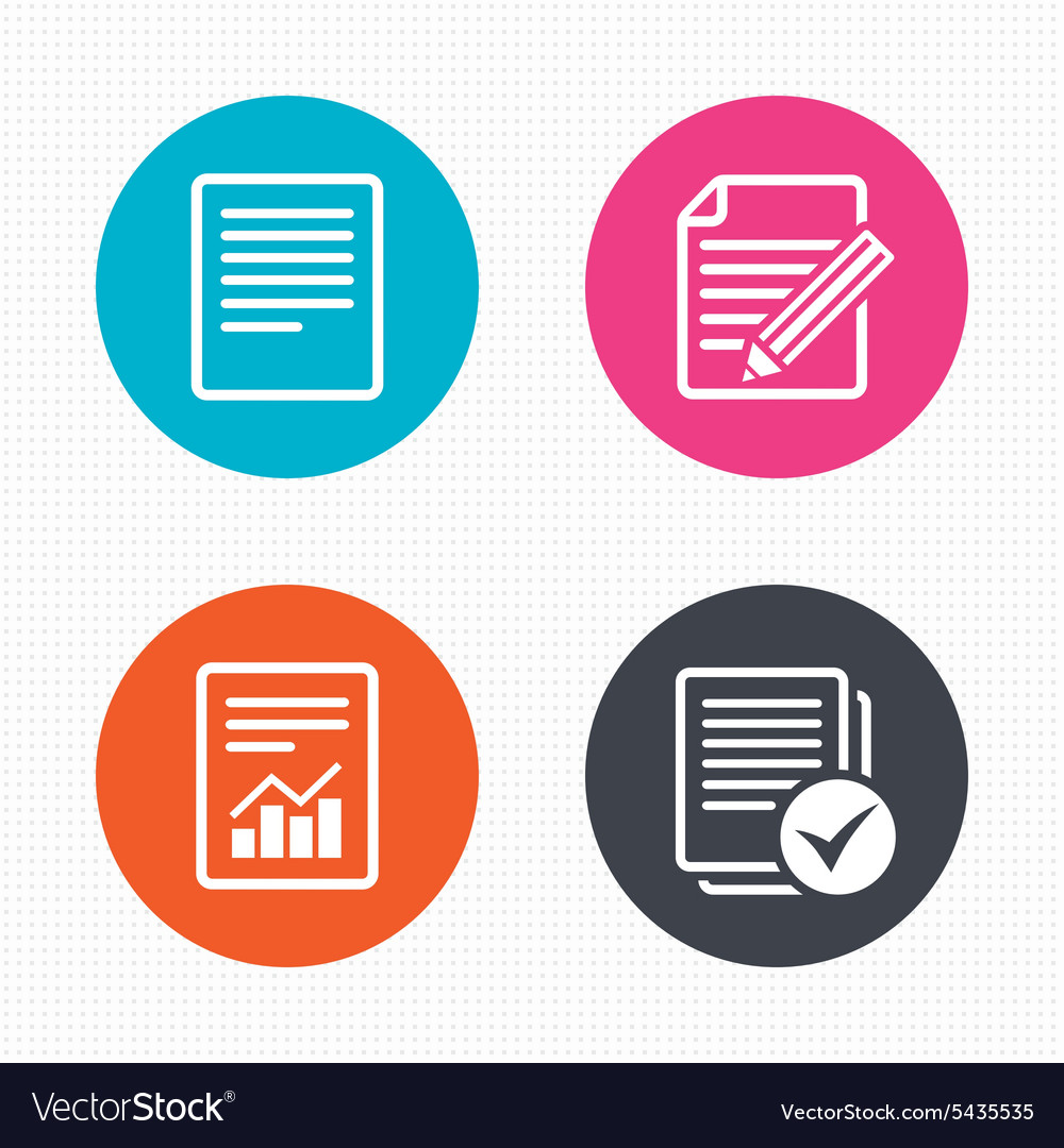 Dokument-Symbole Datei mit Diagramm und Checkbox