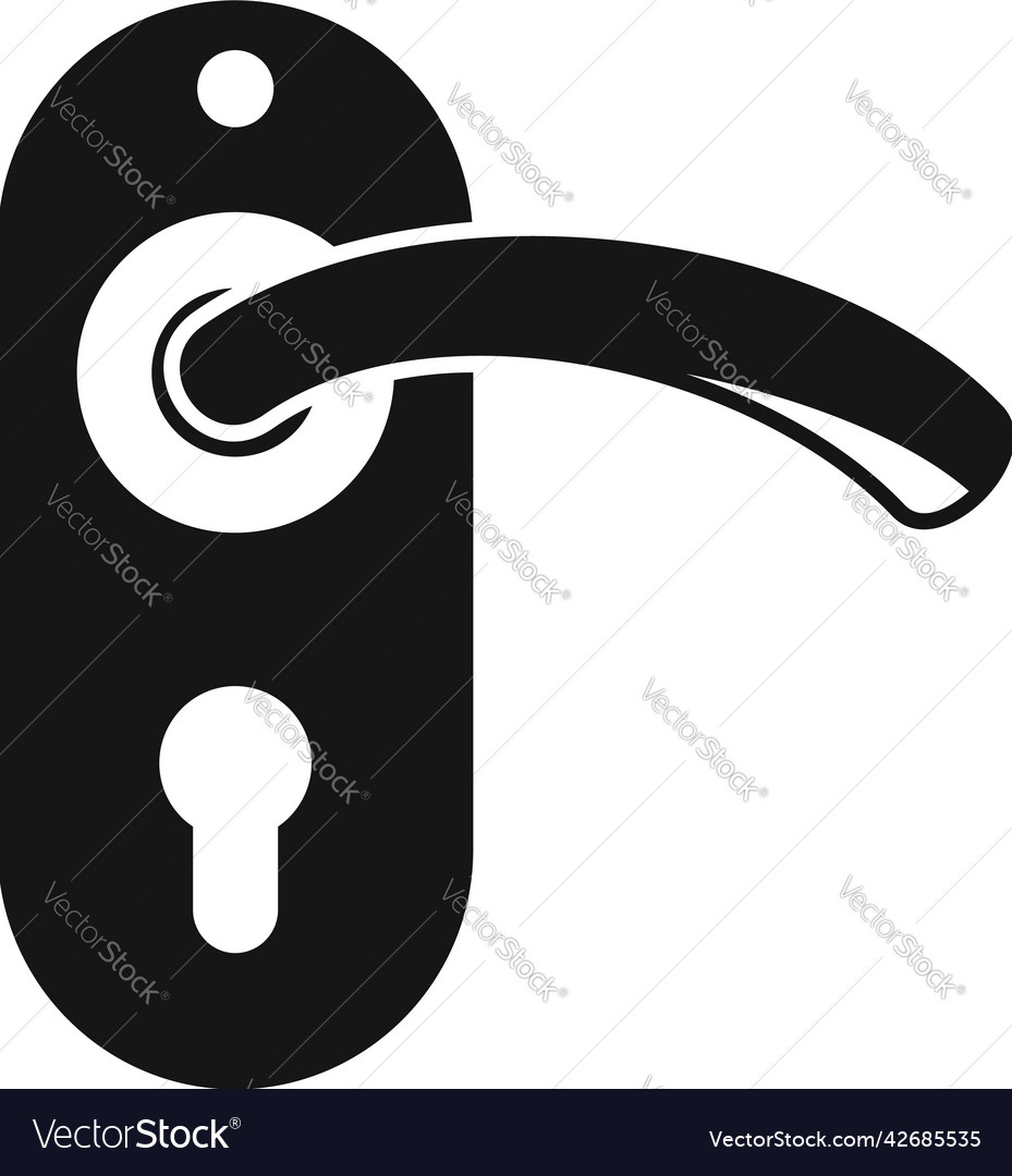 Door handle keyhole icon simple knob lock Vector Image