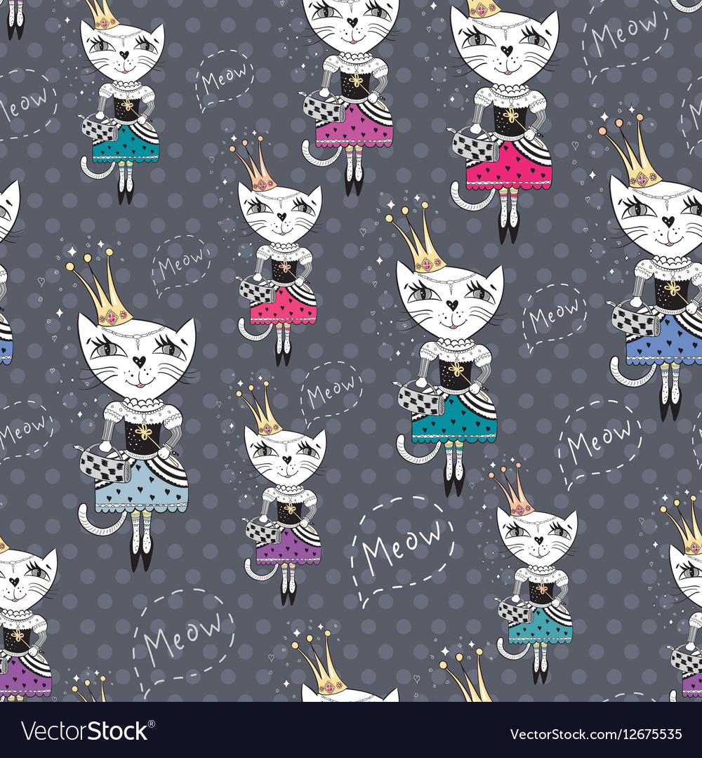 Fashion cat pattern