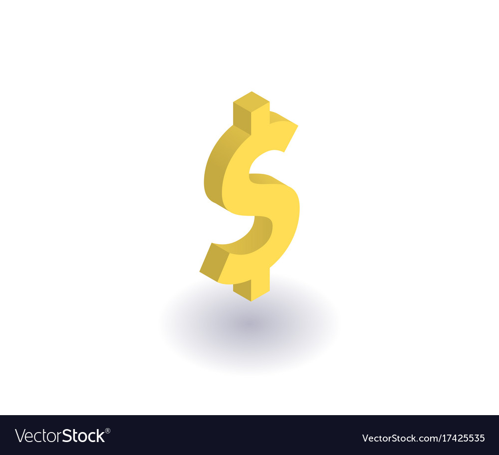 Gold Dollar Sign Icon Symbol Royalty Free Vector Image Gold Dollar Sign Icon Symbol Vector Image