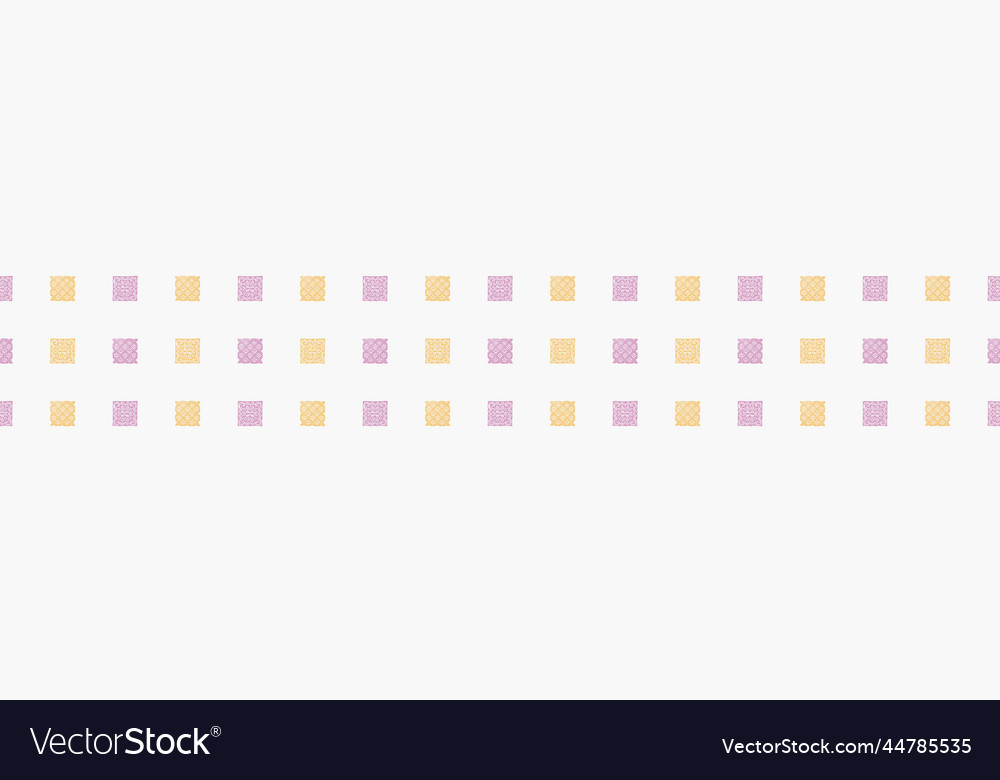 Hand drawn retro block print seamless border vector image Hand drawn retro block print seamless border