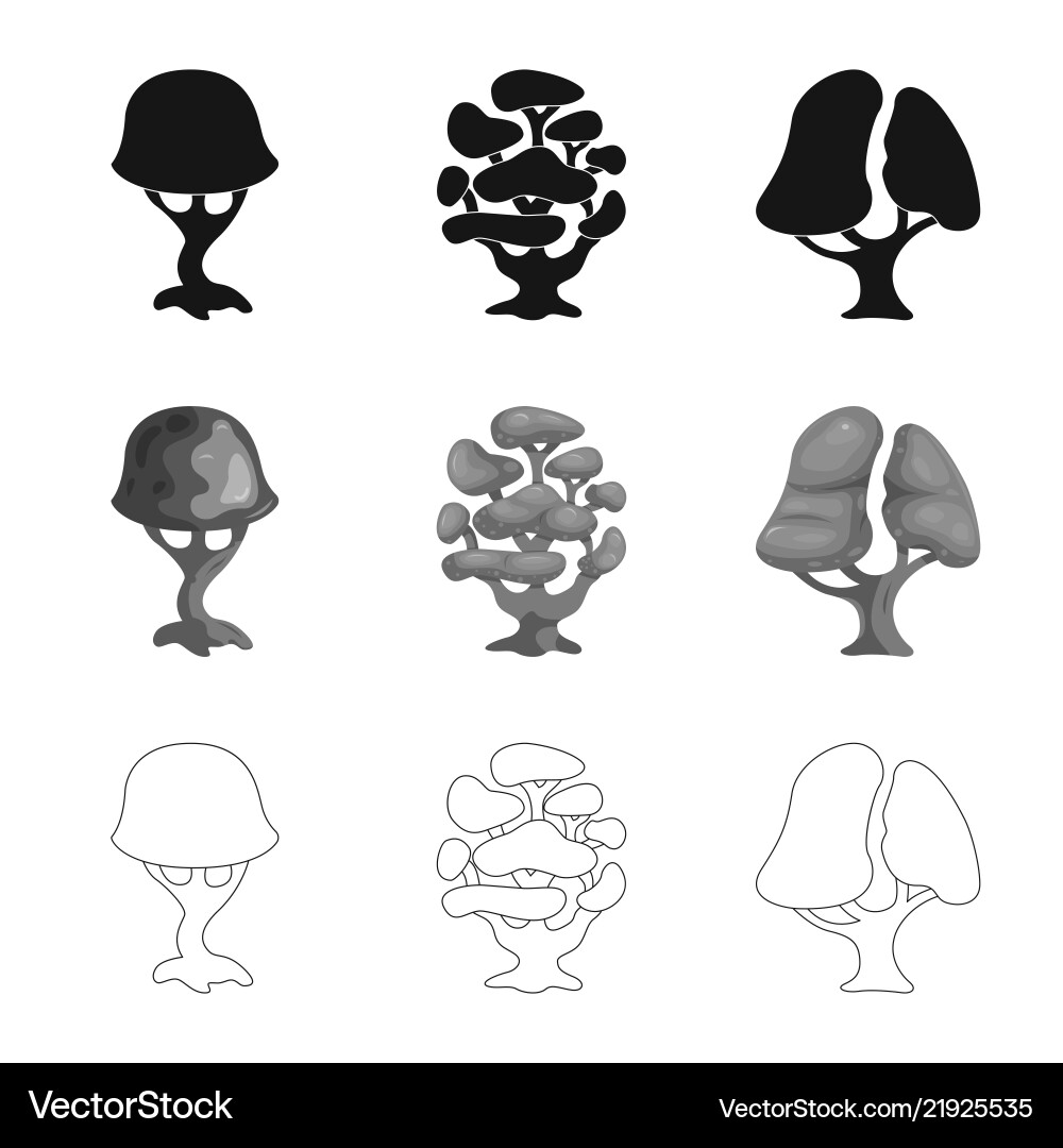 Isolated object of tree and nature sign Royalty Free Vector
