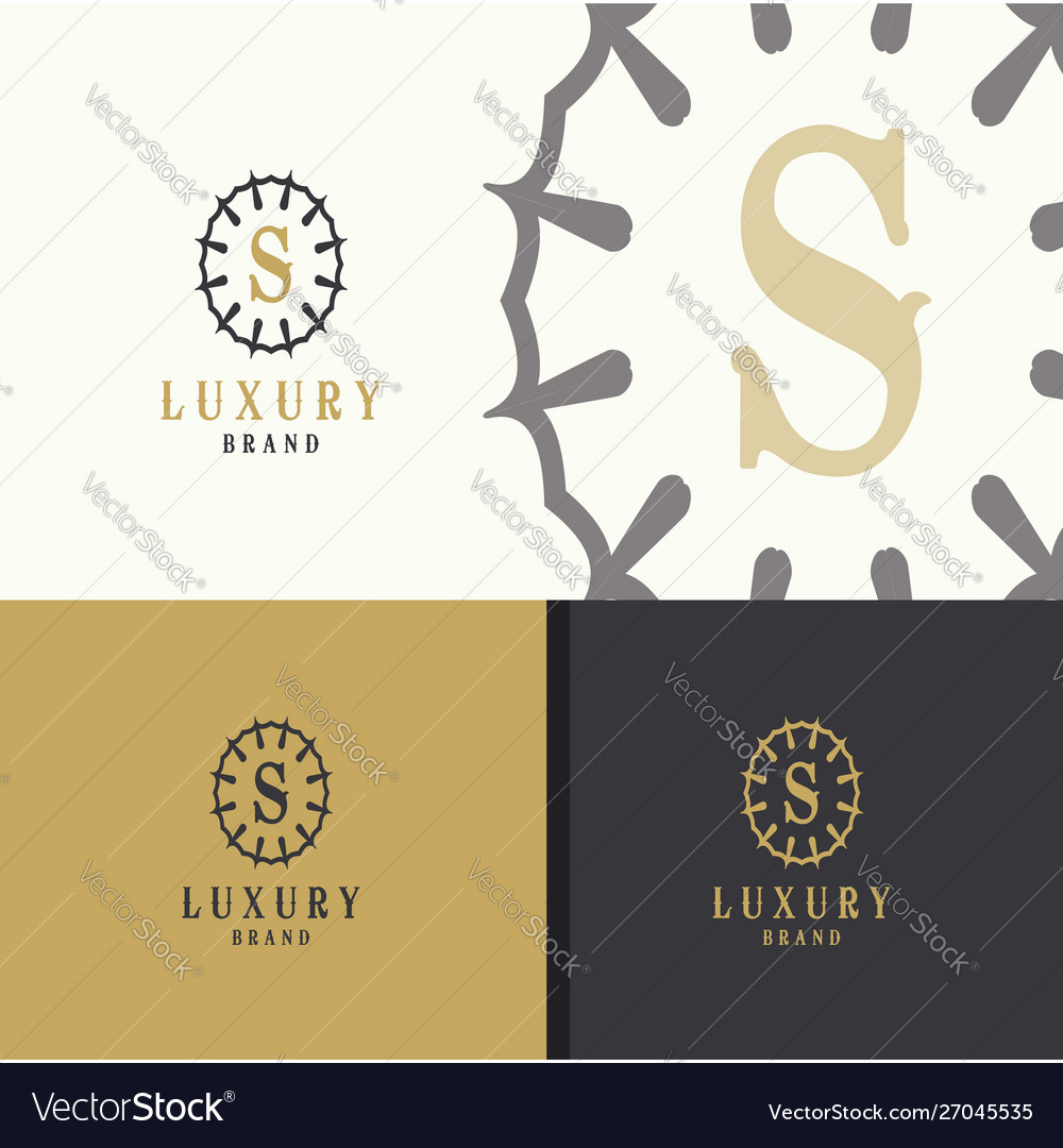 Luxury letter s monogram logo design