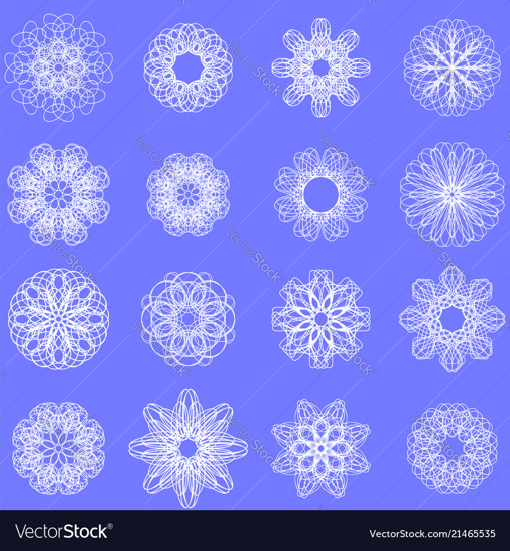 Ornamental line pattern round texture geometric