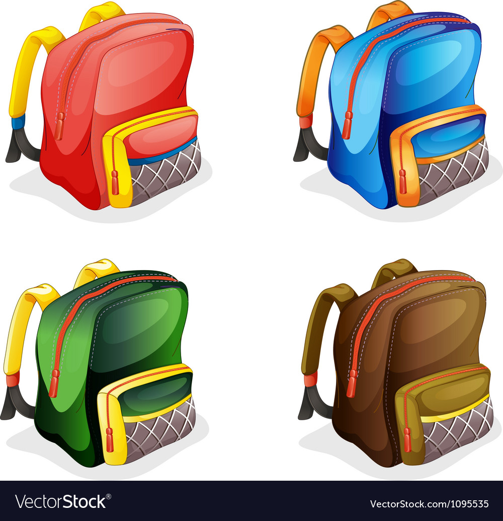 School bags Royalty Free Vector Image - VectorStock