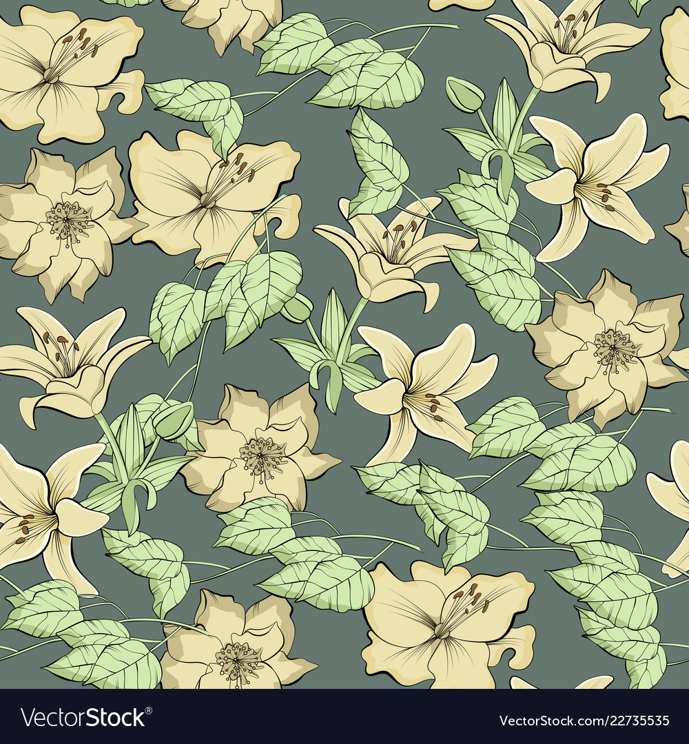 Seamless pattern with hand drawn elements vector image Seamless pattern with hand drawn elements