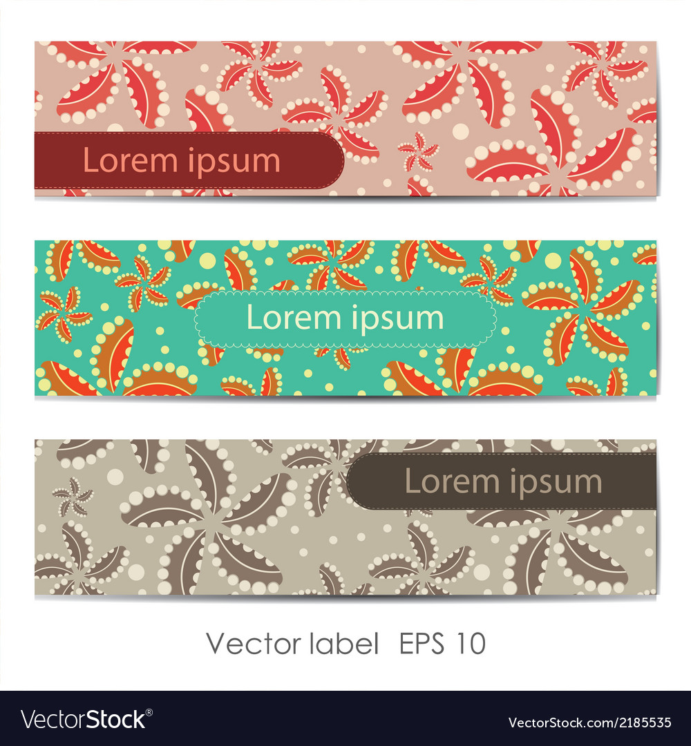 Set of three floral cards Royalty Free Vector Image