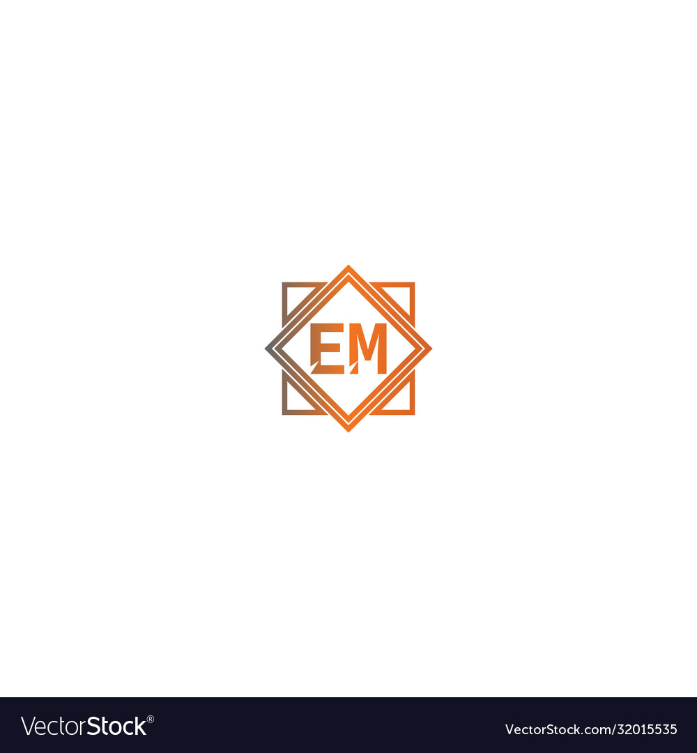 Square em logo letters design