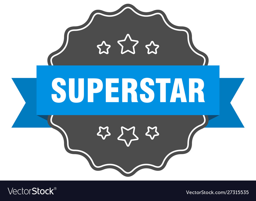 Superstar blue label isolated seal