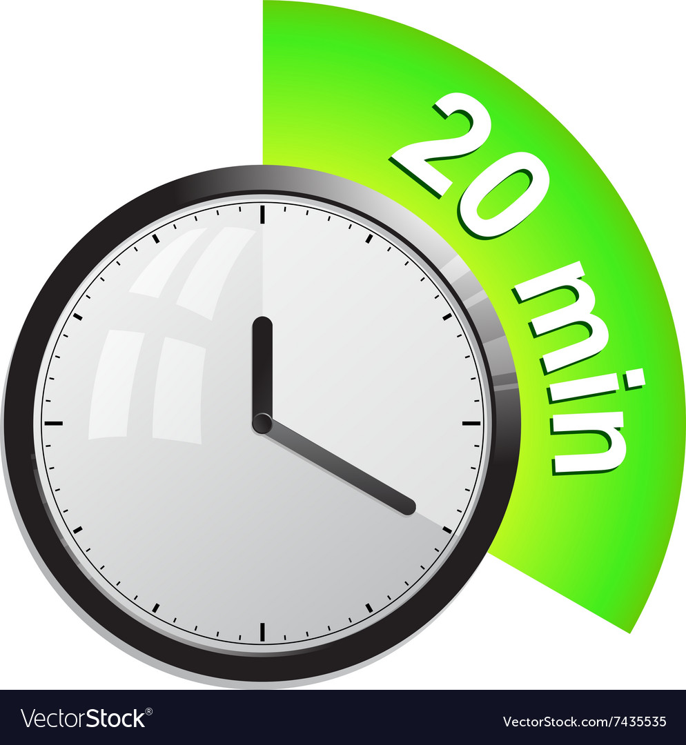 Timer 20 Minutes Royalty Free Vector Image VectorStock