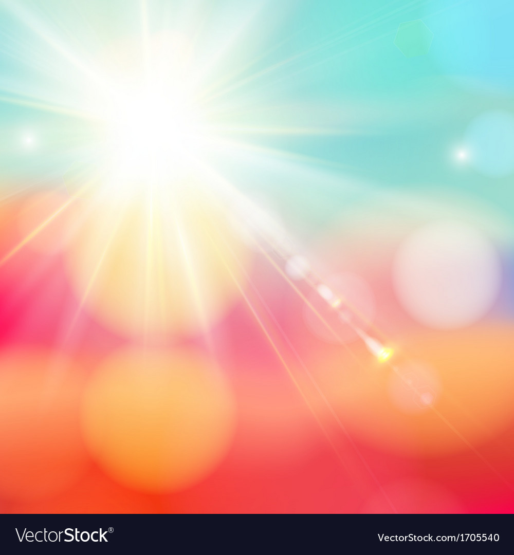 Bright shining sun with lens flare