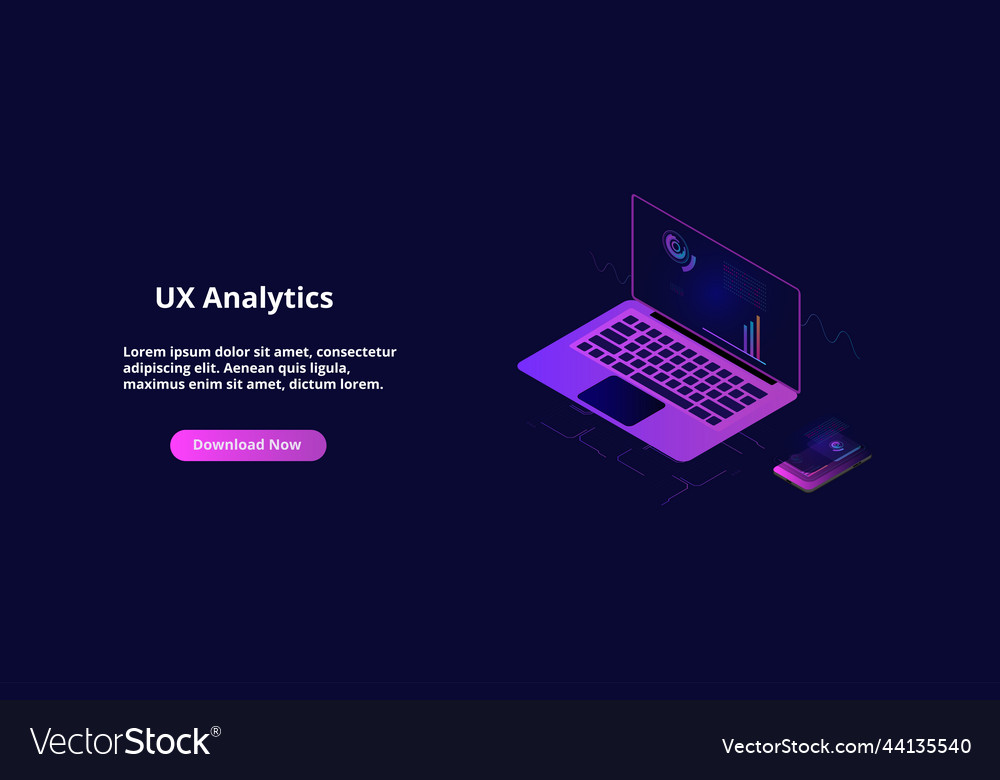 Data analytics concept banner can use for web vector image Data analytics concept banner can use for web