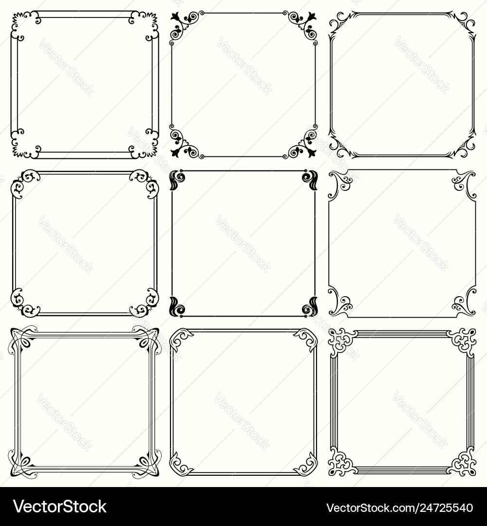 Decorative frames Royalty Free Vector Image - VectorStock