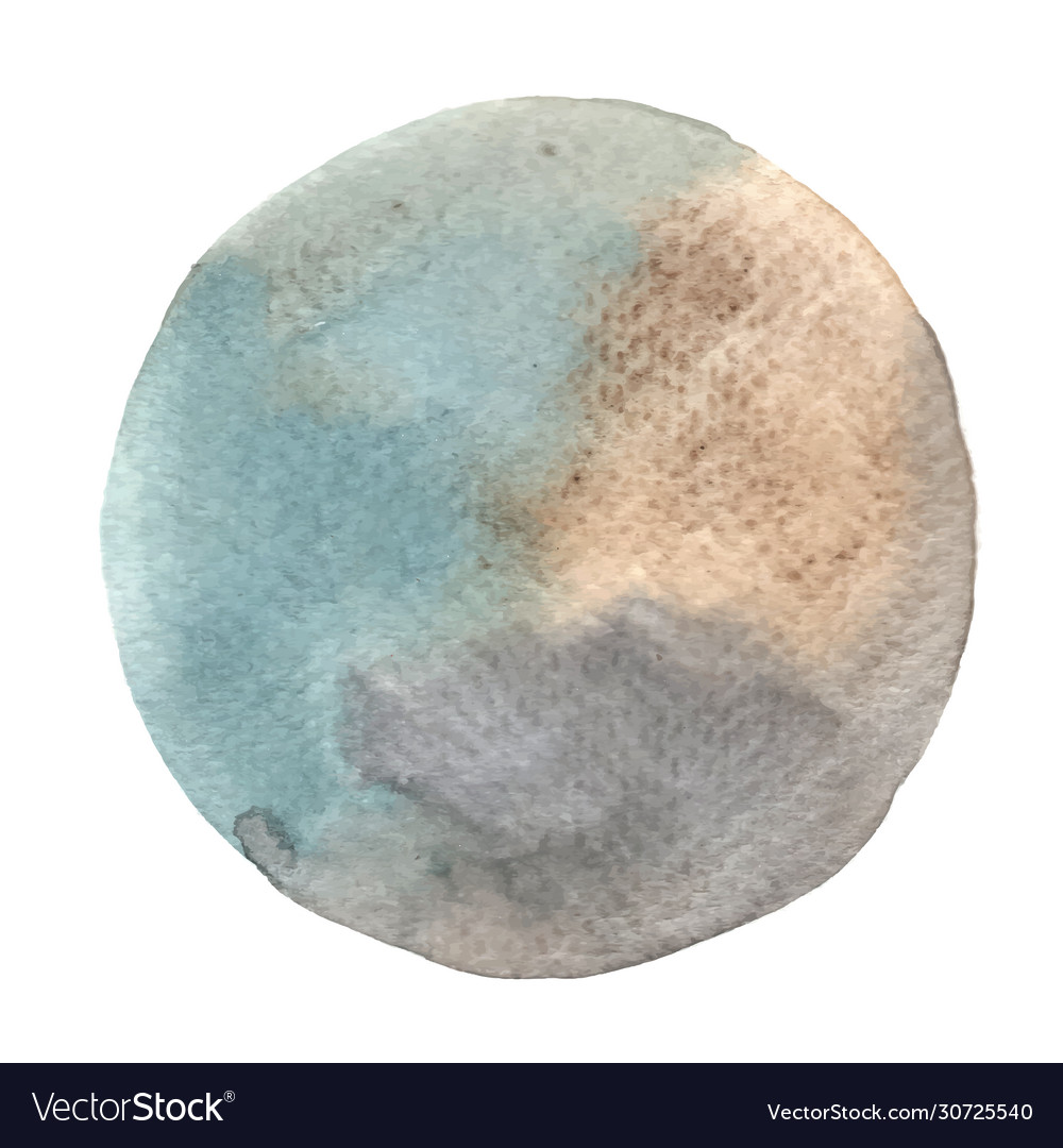 Graue und braune Aquarell Kreis Form Banner vector image Graue und braune Aquarell Kreis Form Banner