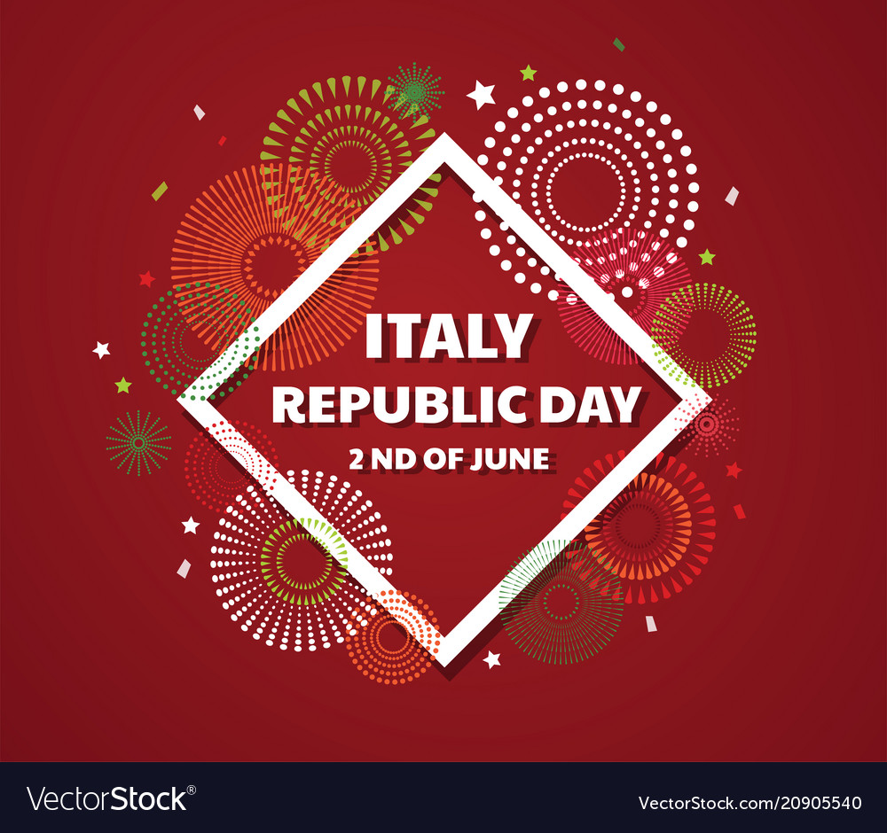 Italian independence day celebration second Vector Image