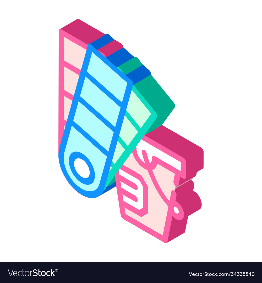 Paint palette isometric icon sign