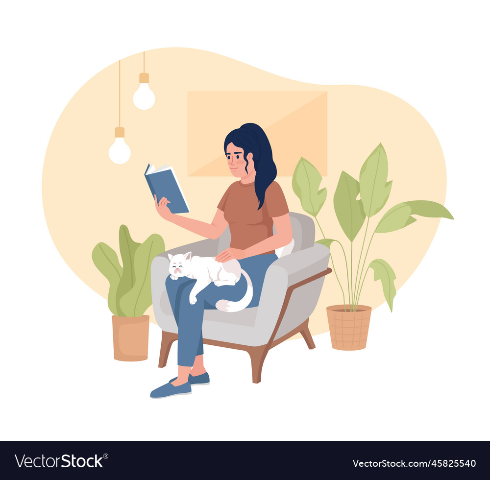 Perfect weekend for introvert 2d isolated vector image Perfect weekend for introvert 2d isolated