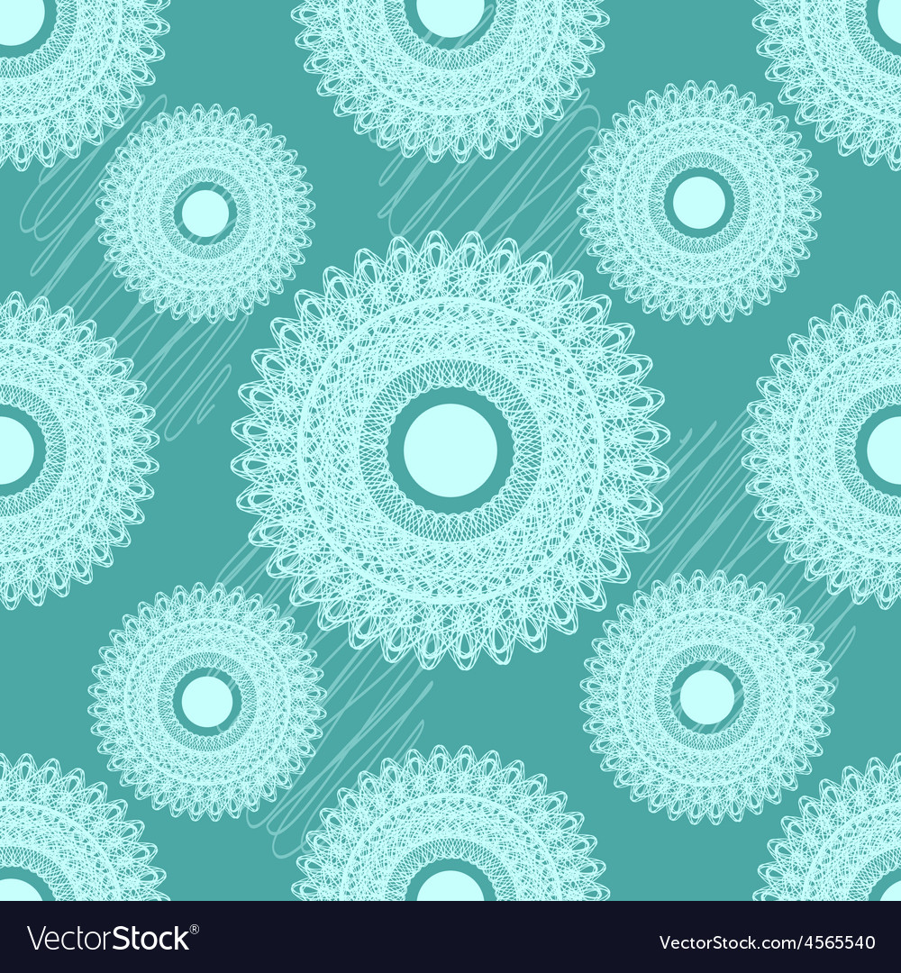 Seamless pattern with round ornament